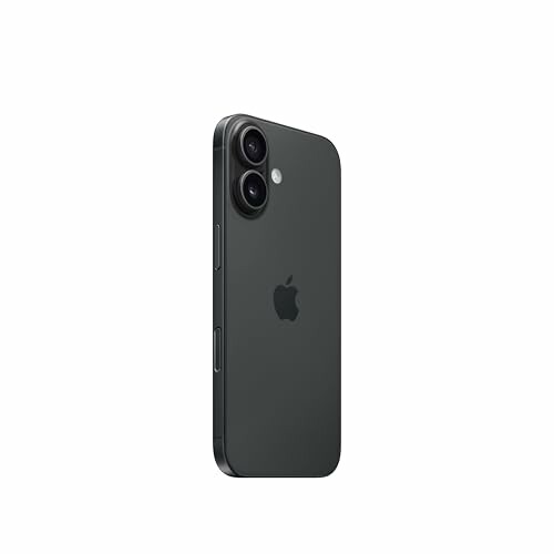 Vista trasera de un iPhone negro