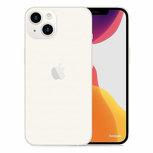 iPhone blanco visto desde el frente y atrás