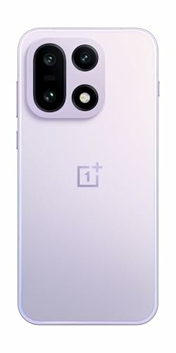 Parte trasera de un smartphone OnePlus en color lila.