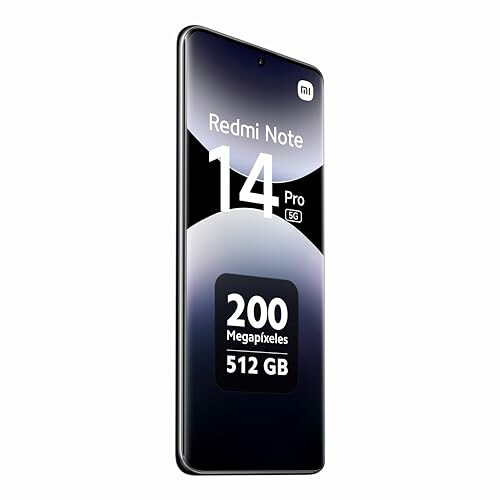 Teléfono inteligente Redmi Note 14 Pro 5G con cámara de 200 megapíxeles y 512 GB de almacenamiento.